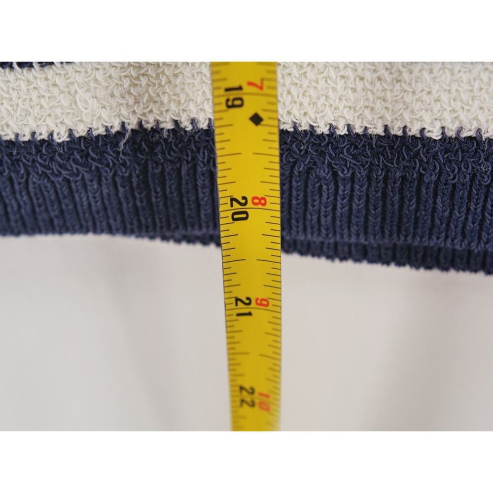 Rag & Bone NWT Meghan Striped Sweater Vest Women's Medium Ivory Navy Deep V Neck - Picture 6 of 8